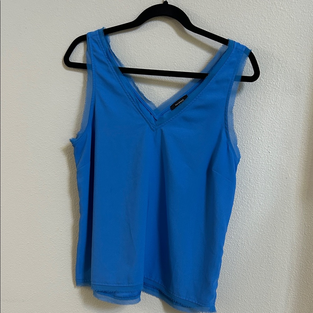 Halogen Bright Blue V-Neck Tank Top